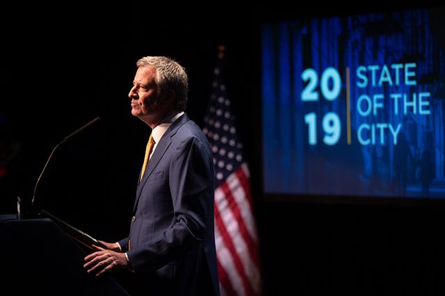 Mayor de Blasio at the 2019 State of the City address